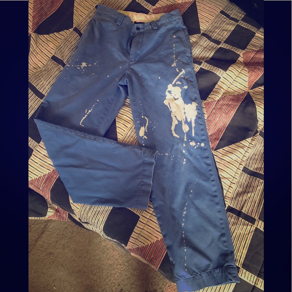 *Rare* Polo khakis w/ bleached in horse (factory)